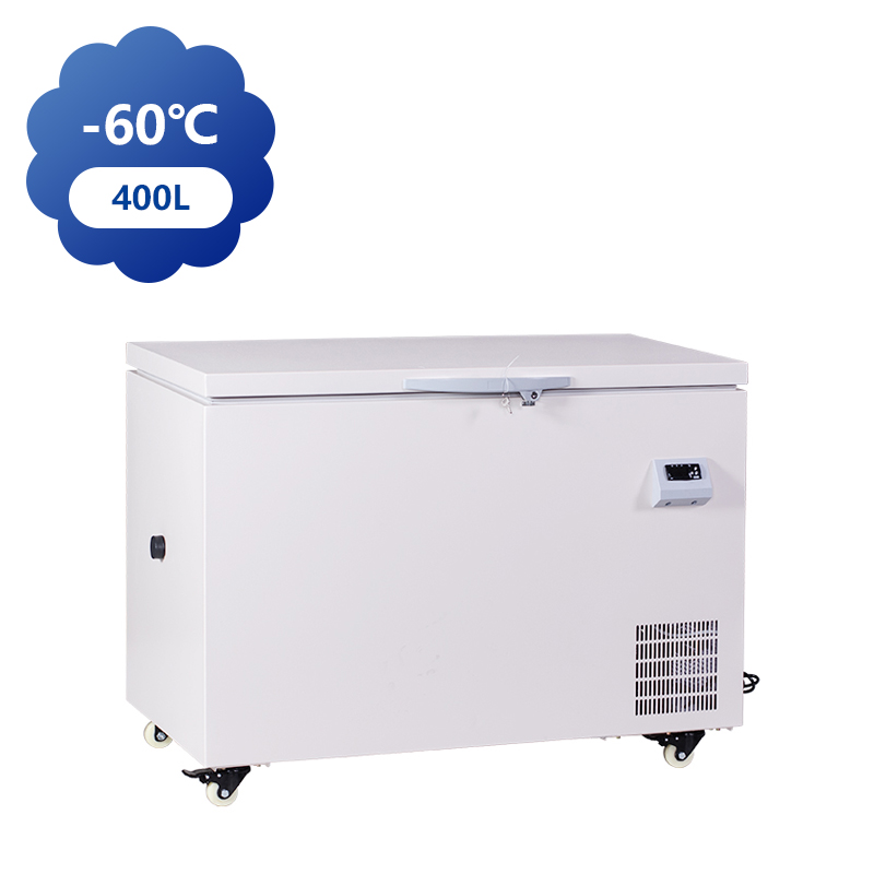 فريزر أفقي بدرجة حرارة منخفضة للغاية سعة 400 لتر -60 درجة مئوية لمعدات المختبرات